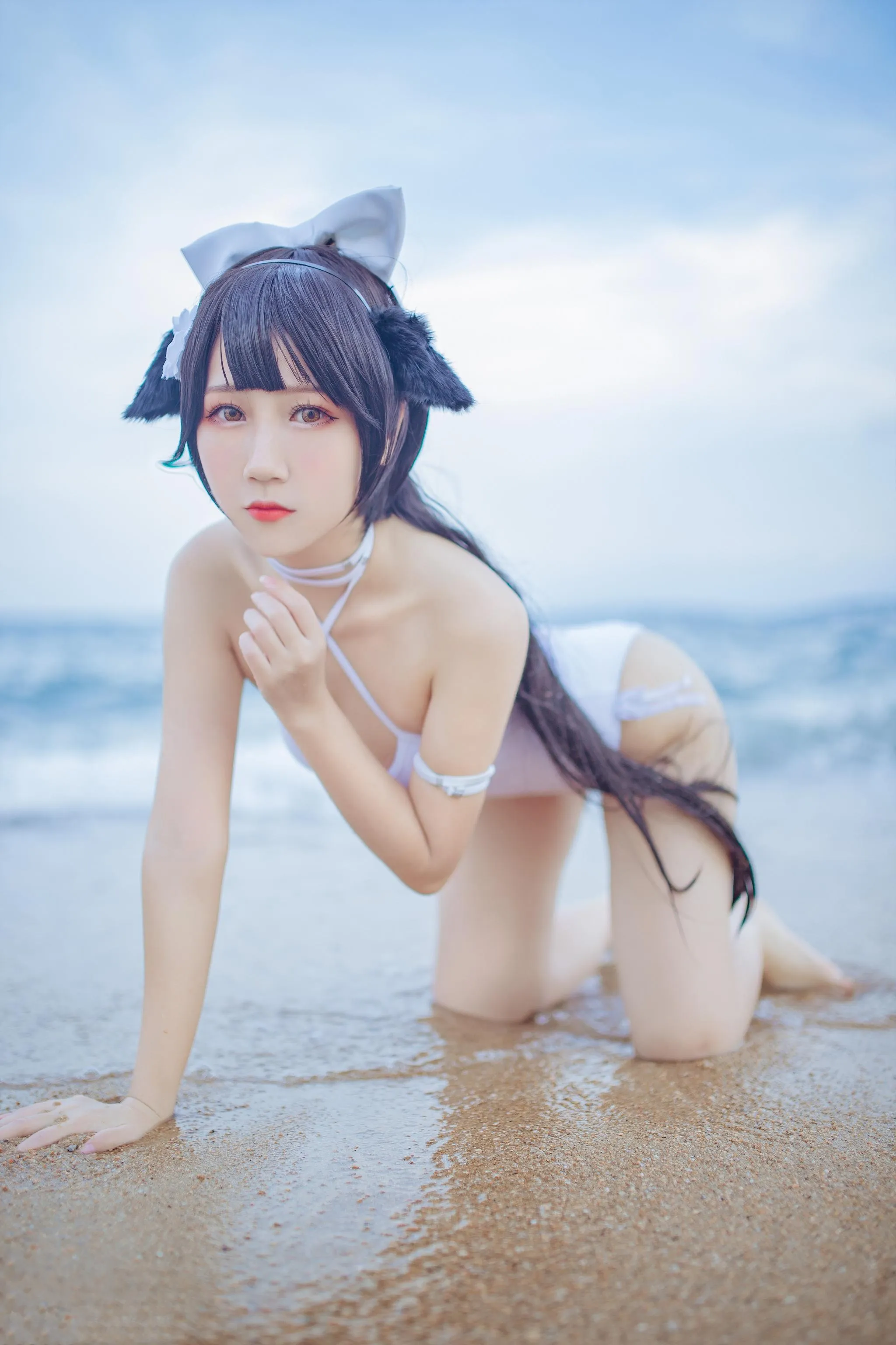 抖娘-利世 – NO.18 獒犬海边泳装 [41P]插图6